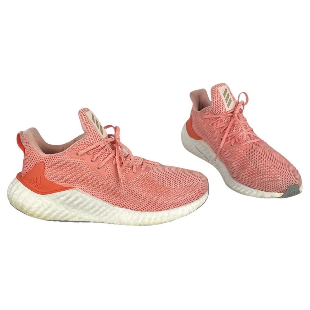 Adidas Alphaboost Semi Coral Athletic Running Shoes Sz 8 MENS, 9 WOMENS
